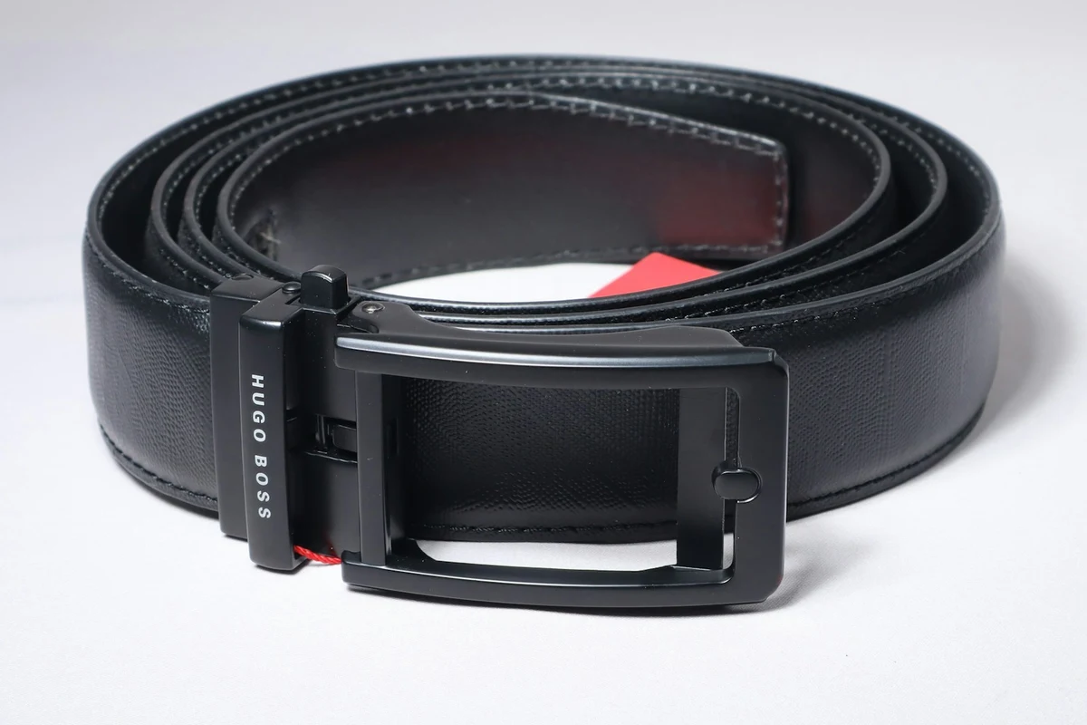 Leather wallet and coiled leather belt together as a gift